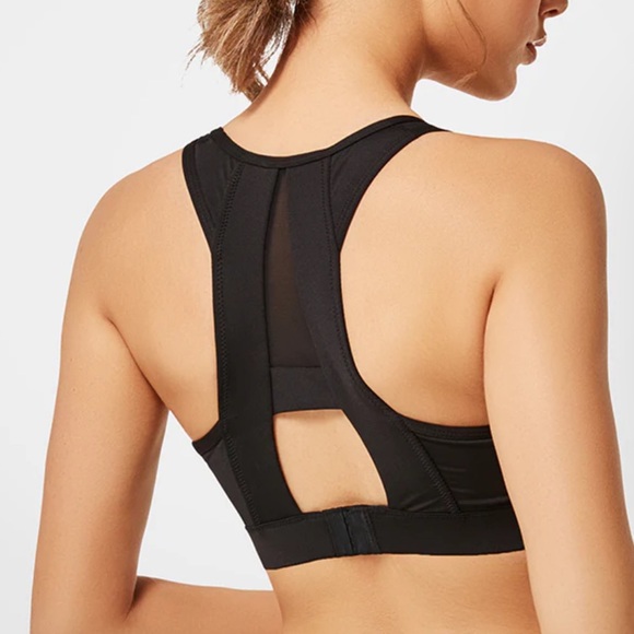 Black Mesh Yvette Sports Bra - Picture 2 of 4